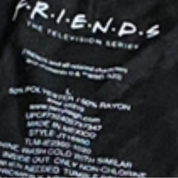 Friends Short Sleeve  T-Shirt/Nwt/Black/Large - Picture 6 of 12